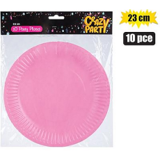 Pink Paper Party Plates - 10 Pack